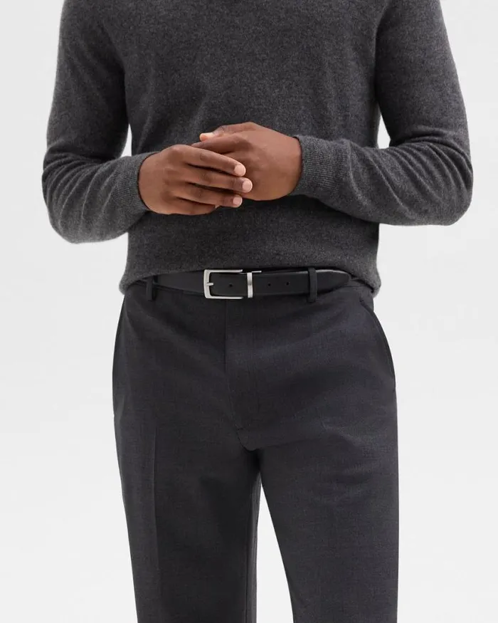 Belts Men Theory Reversible Belt In Leather Black