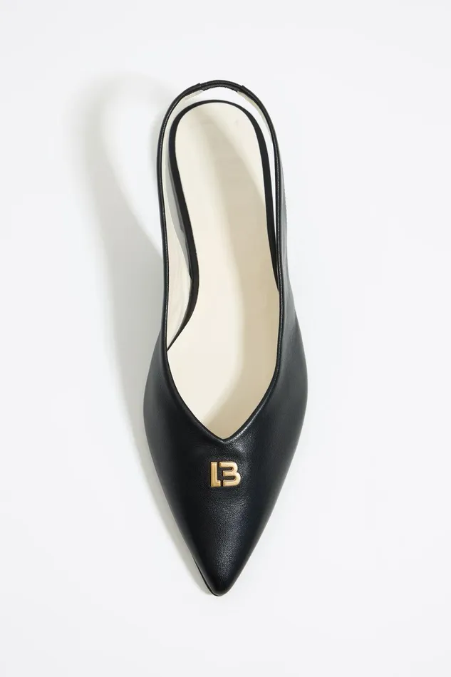 Black Leather Slingback Ballerina Black Women Bimba Y Lola Ballerinas