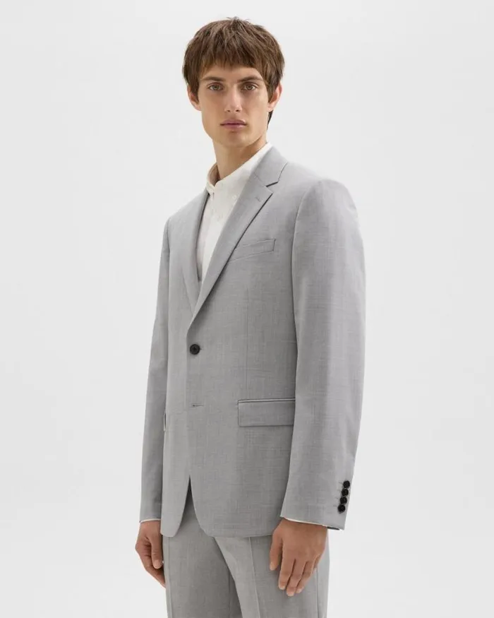 Blazers Jackets Men Theory Chambers Blazer In Stretch Wool Vapor Melange Blazers Jackets Men Theory Chambers Blazer In Stretch Wool Vapor Melange