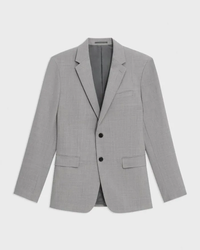 Blazers Jackets Men Theory Chambers Blazer In Stretch Wool Vapor Melange Blazers Jackets Men Theory Chambers Blazer In Stretch Wool Vapor Melange