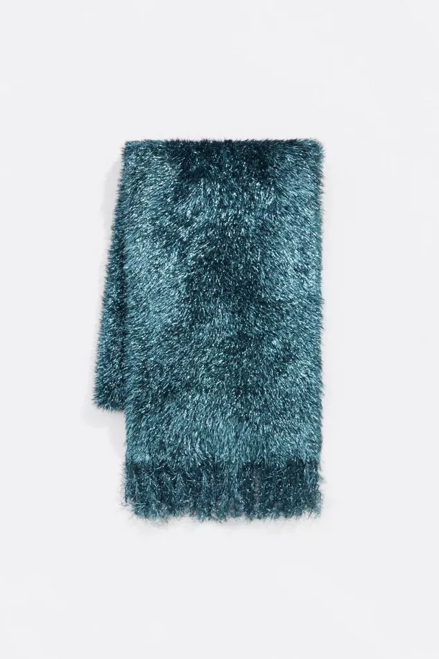 Blue Lurex Scarf Blue Women Bimba Y Lola Knit Scarves