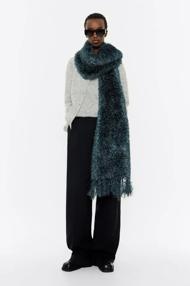 Blue Lurex Scarf Blue Women Bimba Y Lola Knit Scarves Blue Lurex Scarf Blue Women Bimba Y Lola Knit Scarves
