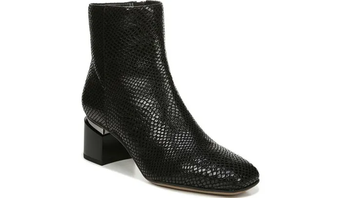 Boots Women Franco Sarto Franco Marquee Bootie Black Snake Print Leather