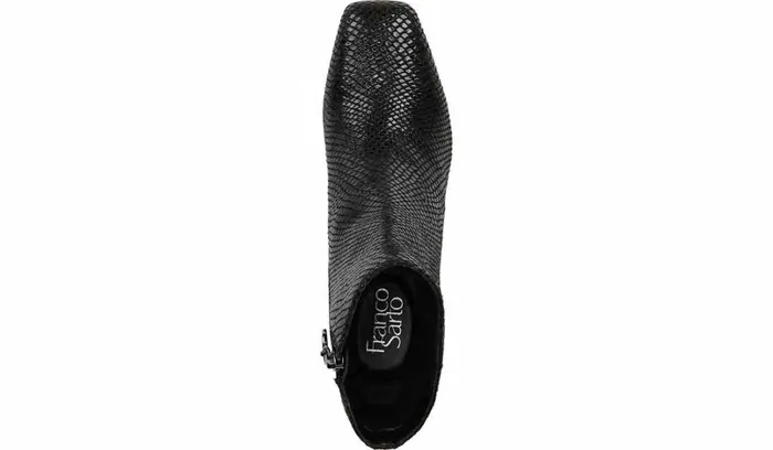 Boots Women Franco Sarto Franco Marquee Bootie Black Snake Print Leather
