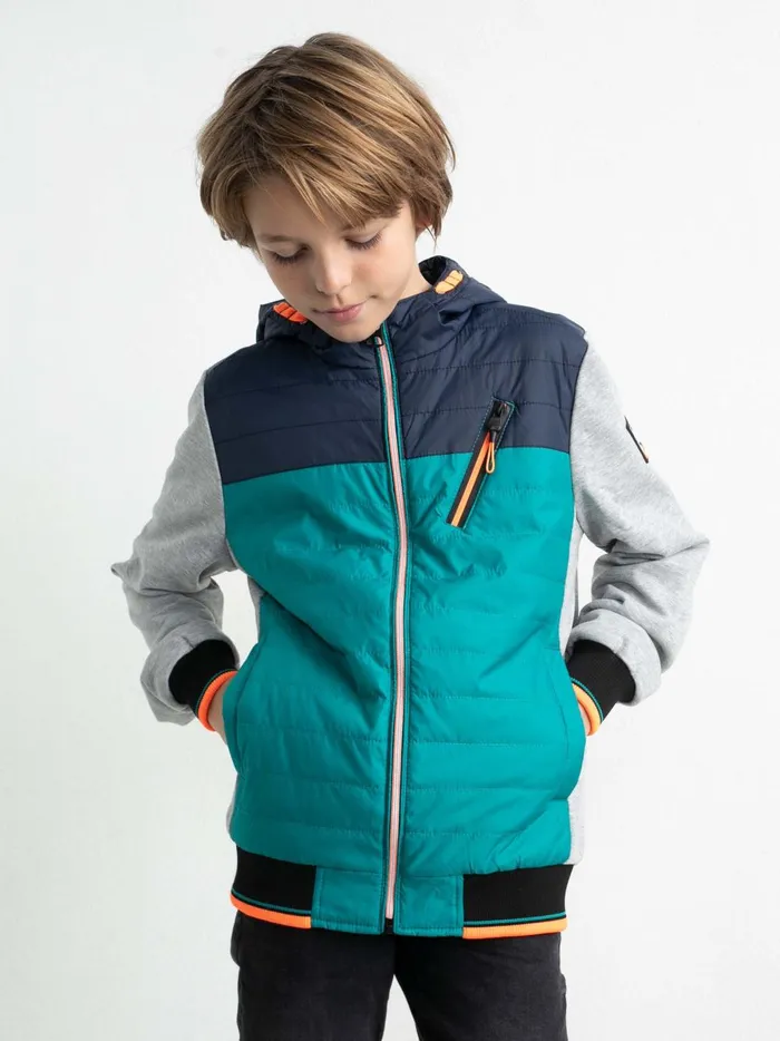 Boys Jackets Petrol Industries Colourblock Jacket Green Coral