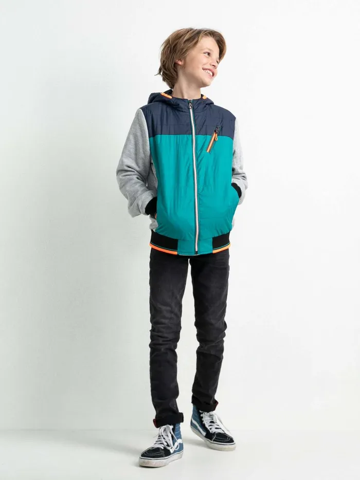 Boys Jackets Petrol Industries Colourblock Jacket Green Coral