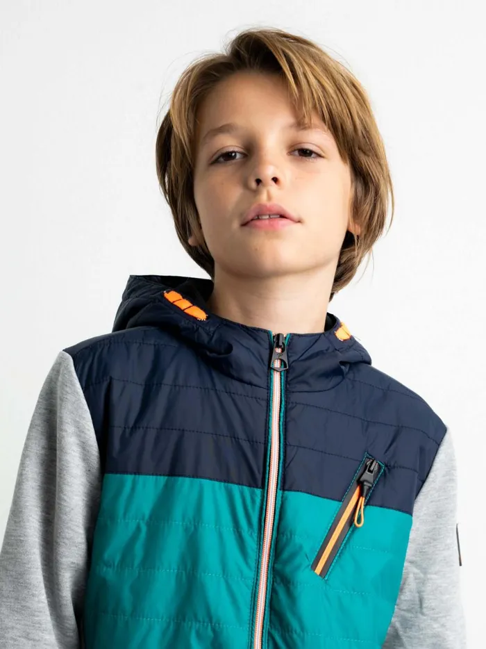 Boys Jackets Petrol Industries Colourblock Jacket Green Coral