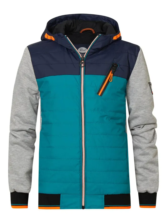 Boys Jackets Petrol Industries Colourblock Jacket Green Coral