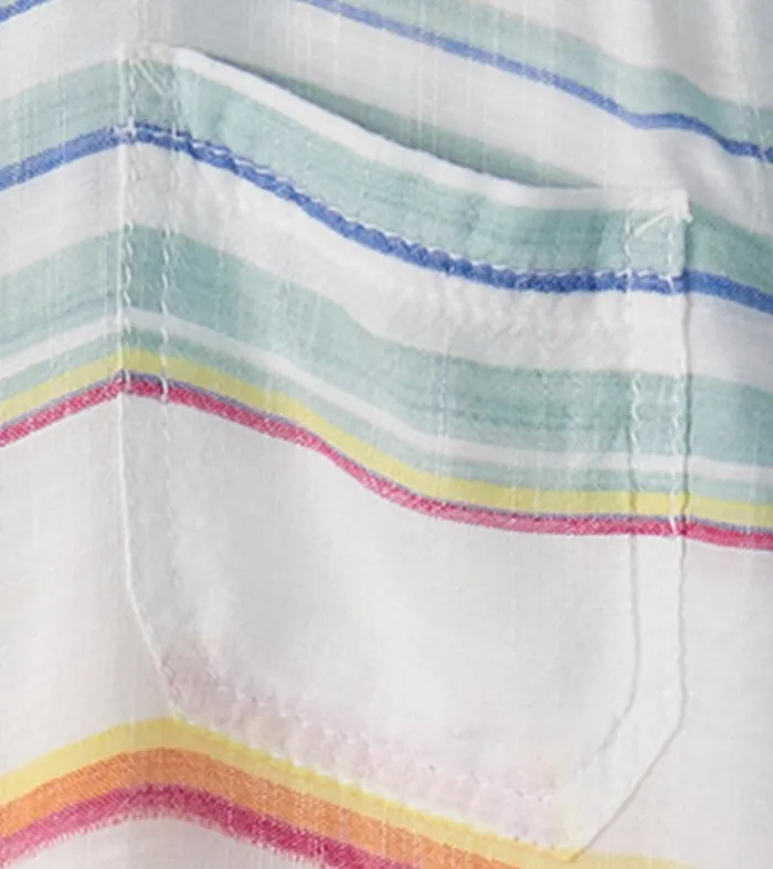 Boys Summer Stripe Short Sleeve Button Down Hatley