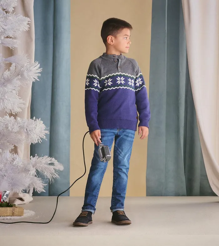 Boys Winter Knit Mockneck Sweater Hatley