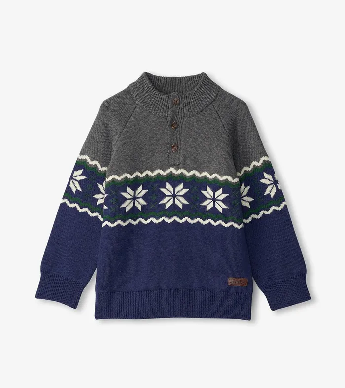 Boys Winter Knit Mockneck Sweater Hatley
