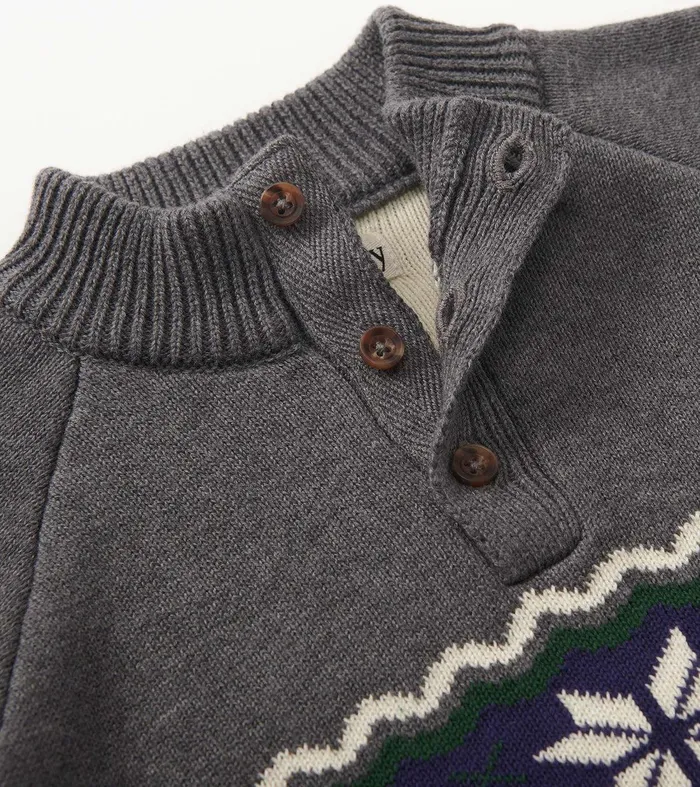 Boys Winter Knit Mockneck Sweater Hatley