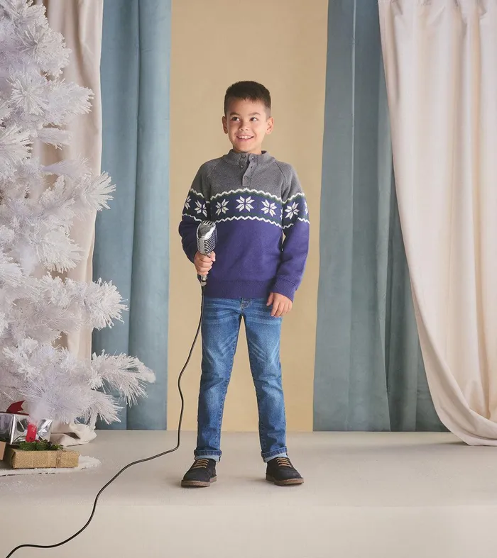 Boys Winter Knit Mockneck Sweater Hatley