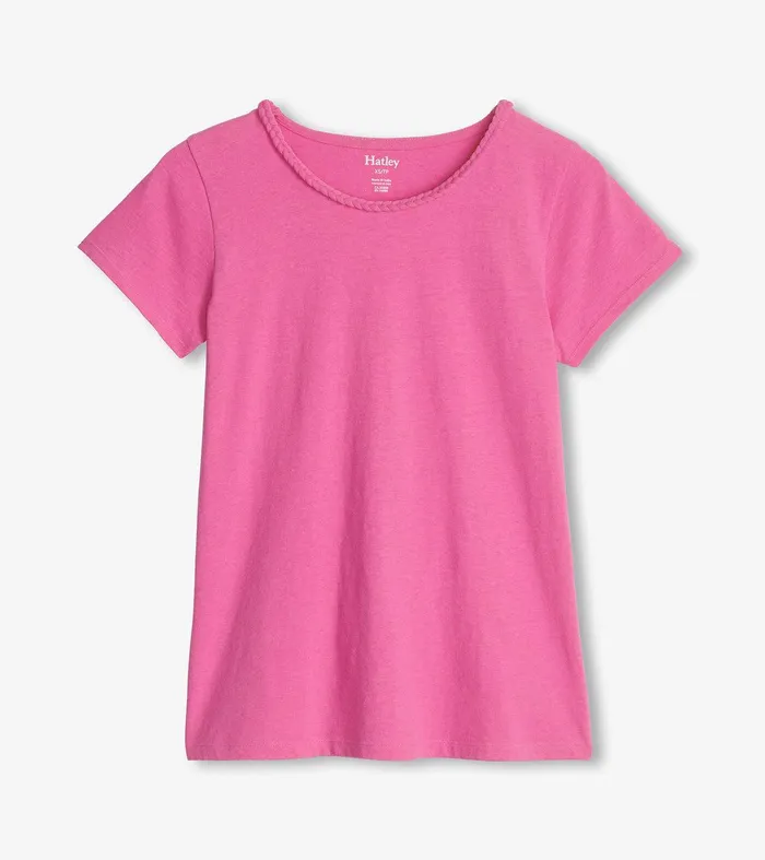 Braided Neck Tee 8211 Phlox Pink Hatley