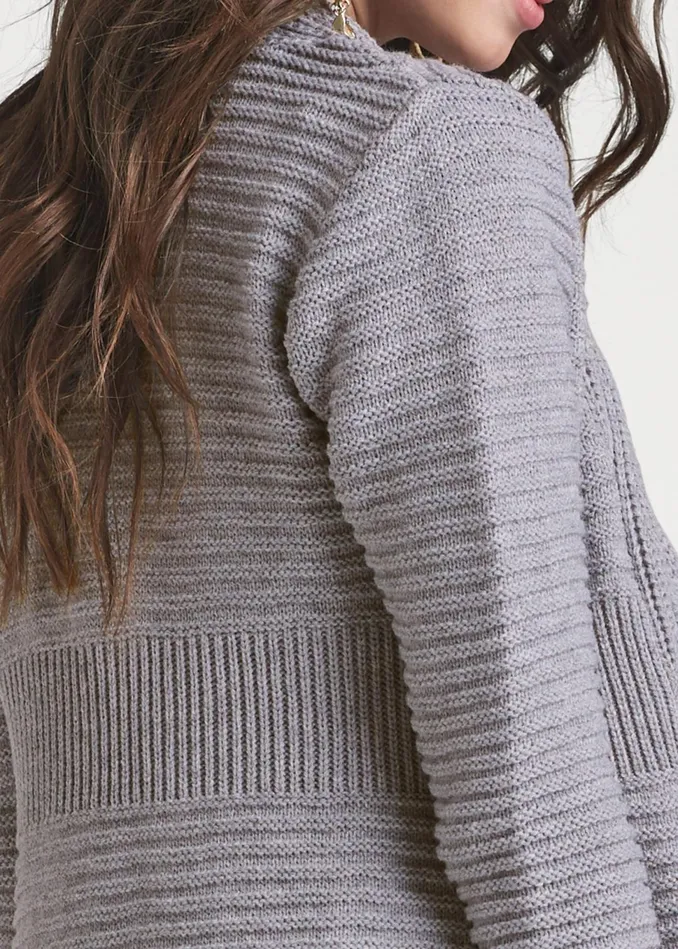 CABLE KNIT CARDIGAN Grey Women VENUS Cardigans and Dusters