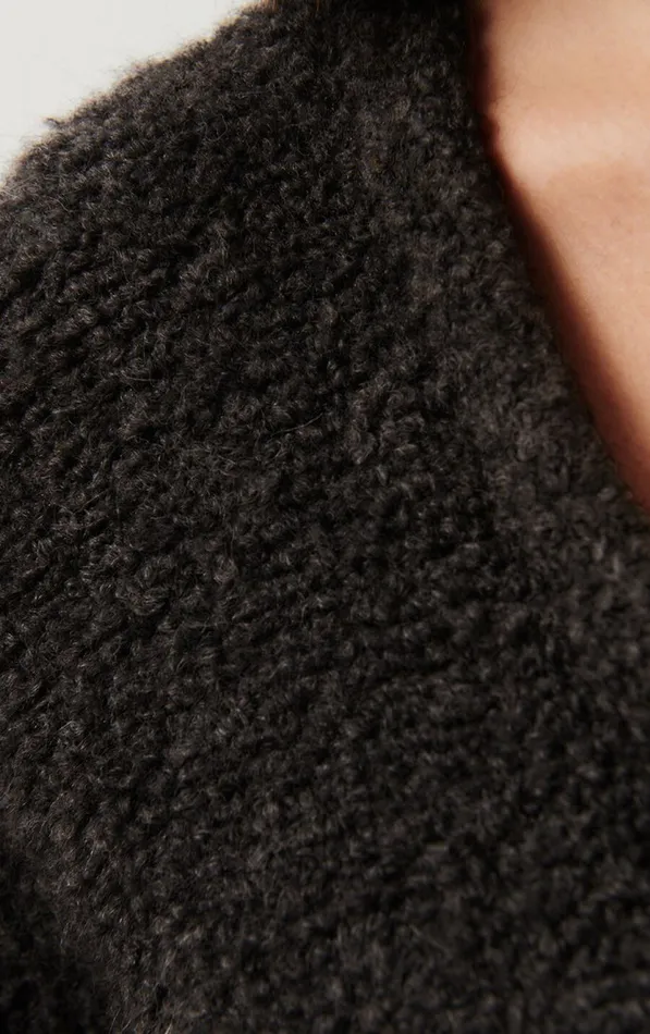 Cardigan Zolly Melange Charcoal Women American Vintage Jumpers and Cardigans Cardigan Zolly Melange Charcoal Women American Vintage Jumpers and Cardigans