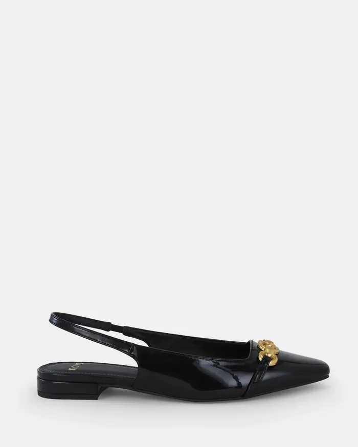 Casuals Women NOVO Shoes COLISH Black Patent Ballet Flats