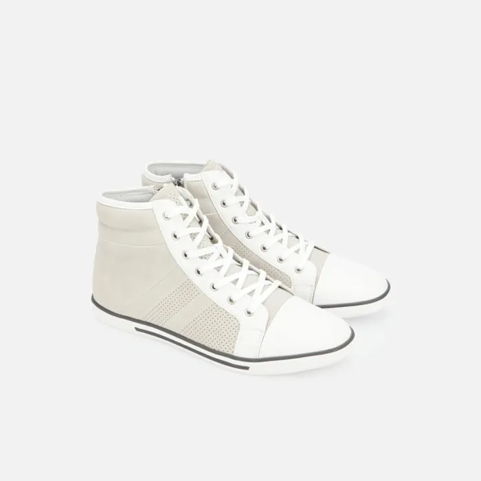 Center High Top Sneaker White Combo Men Kenneth Cole Sneakers