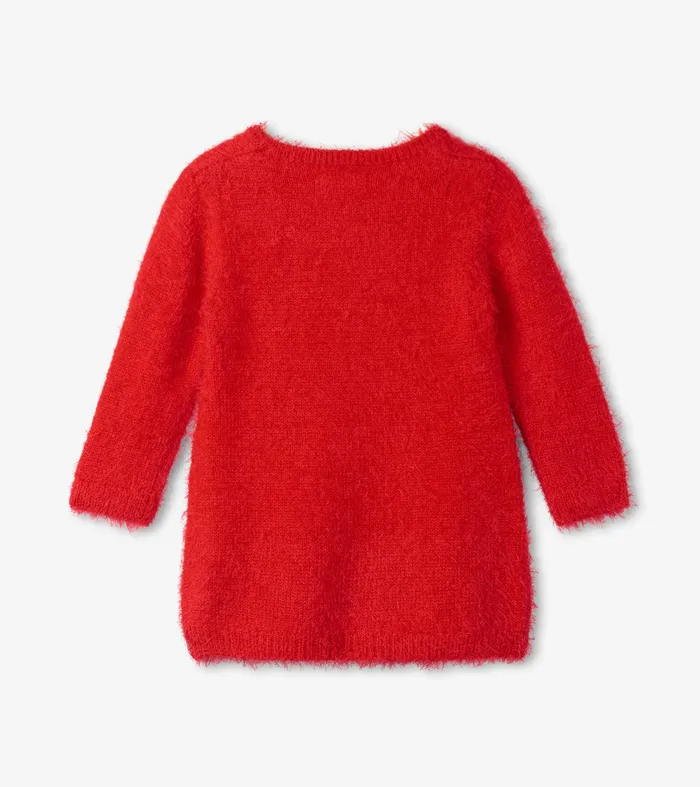 Christmas Reindeer Fuzzy Sweater Dress Hatley