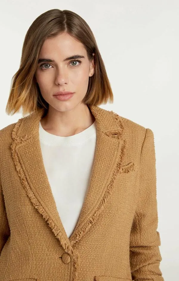 Cinq Sept Boucle Khloe Blazer Sahara Women Blazers