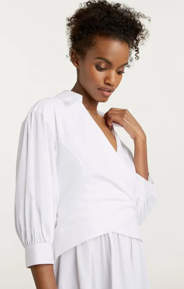 Cinq Sept Camron Dress White Women Midi
