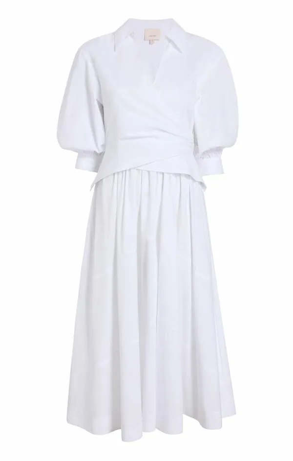 Cinq Sept Camron Dress White Women Midi