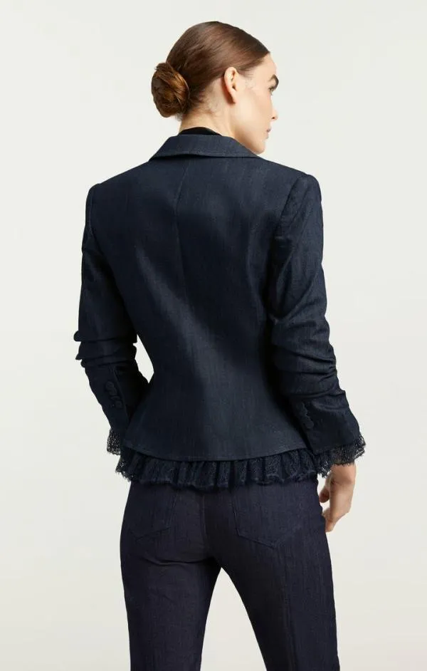 Cinq Sept Denim Le Petit Roxie Blazer Indigo Women Denim