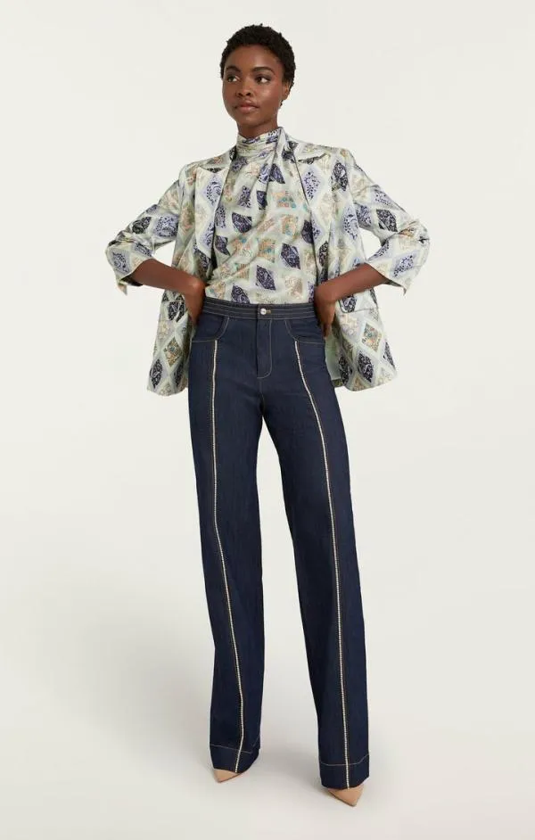 Cinq Sept Diamond Sea Kylie Blazer Celadon Multi Women Blazers