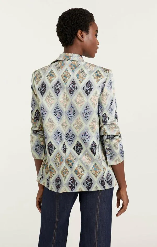 Cinq Sept Diamond Sea Kylie Blazer Celadon Multi Women Blazers