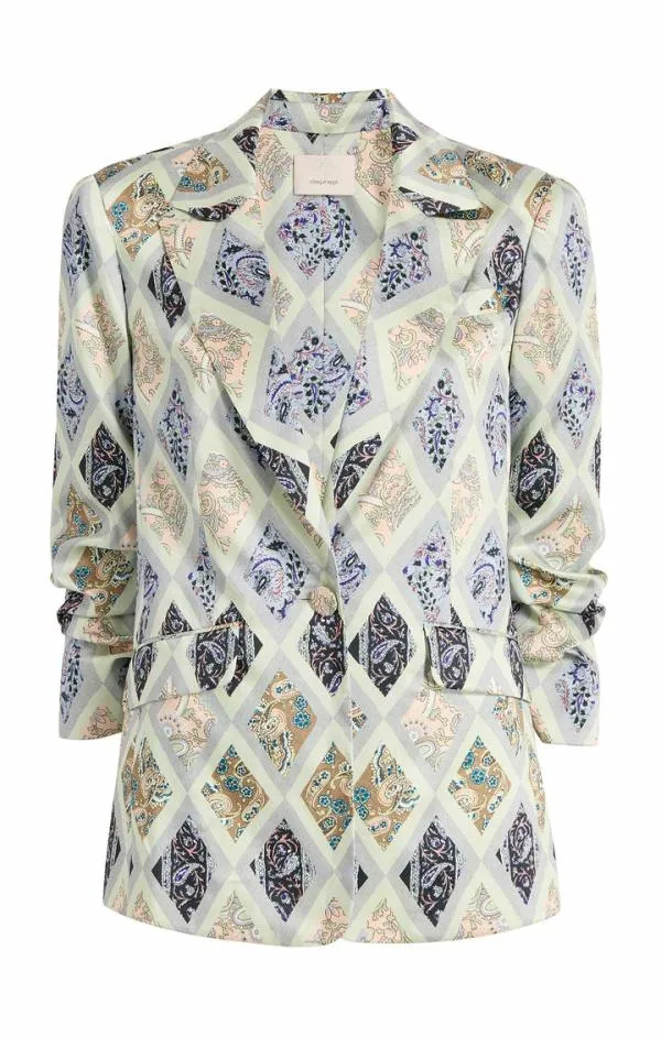 Cinq Sept Diamond Sea Kylie Blazer Celadon Multi Women Blazers