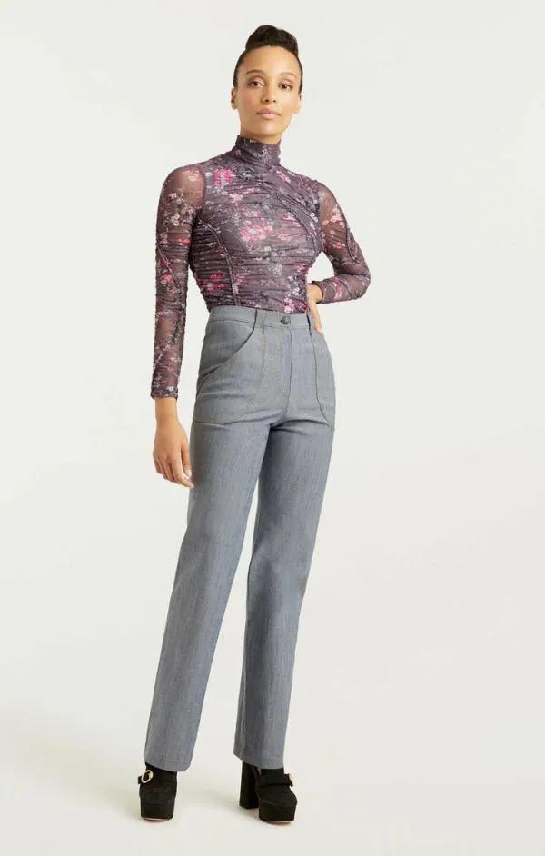 Cinq Sept Ellianna Top Asphalt Multi Women Long Sleeve Tops