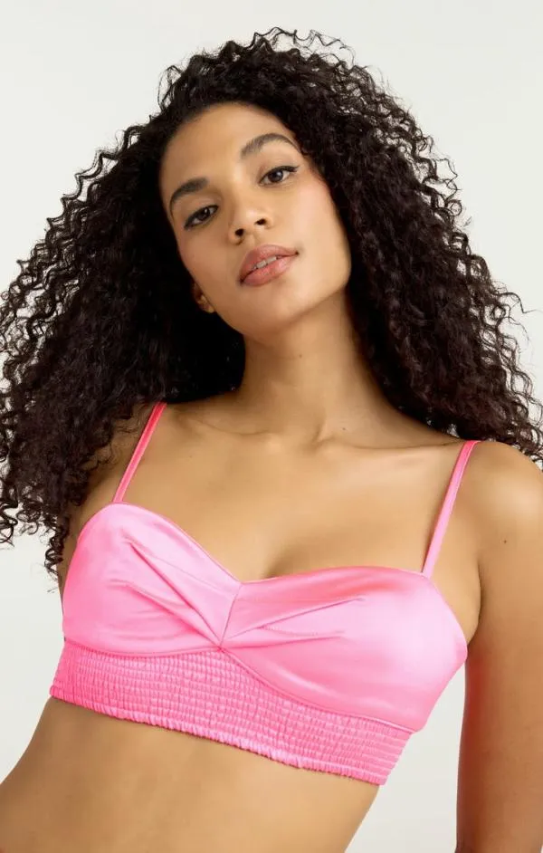 Cinq Sept Nikola Top Electric Pink Women Tank Tops and Camisoles