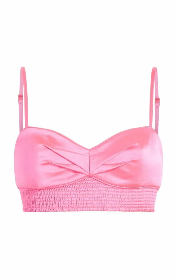Cinq Sept Nikola Top Electric Pink Women Tank Tops and Camisoles