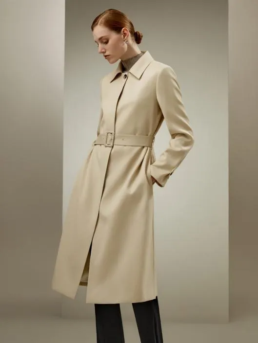 Classic Minimalistic Water Repellent Trenchcoat Women Lilysilk Knitwear
