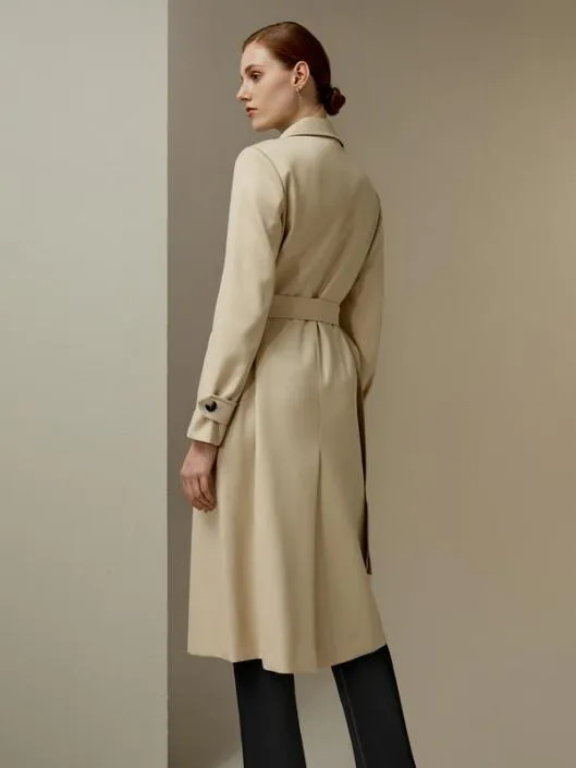 Classic Minimalistic Water Repellent Trenchcoat Women Lilysilk Knitwear