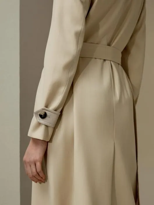 Classic Minimalistic Water Repellent Trenchcoat Women Lilysilk Knitwear