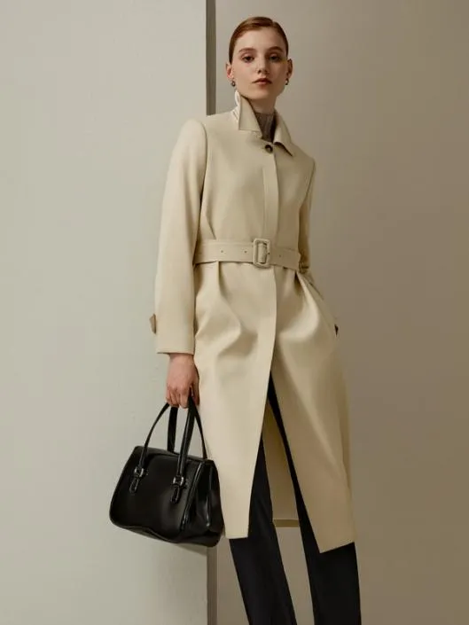 Classic Minimalistic Water Repellent Trenchcoat Women Lilysilk Knitwear