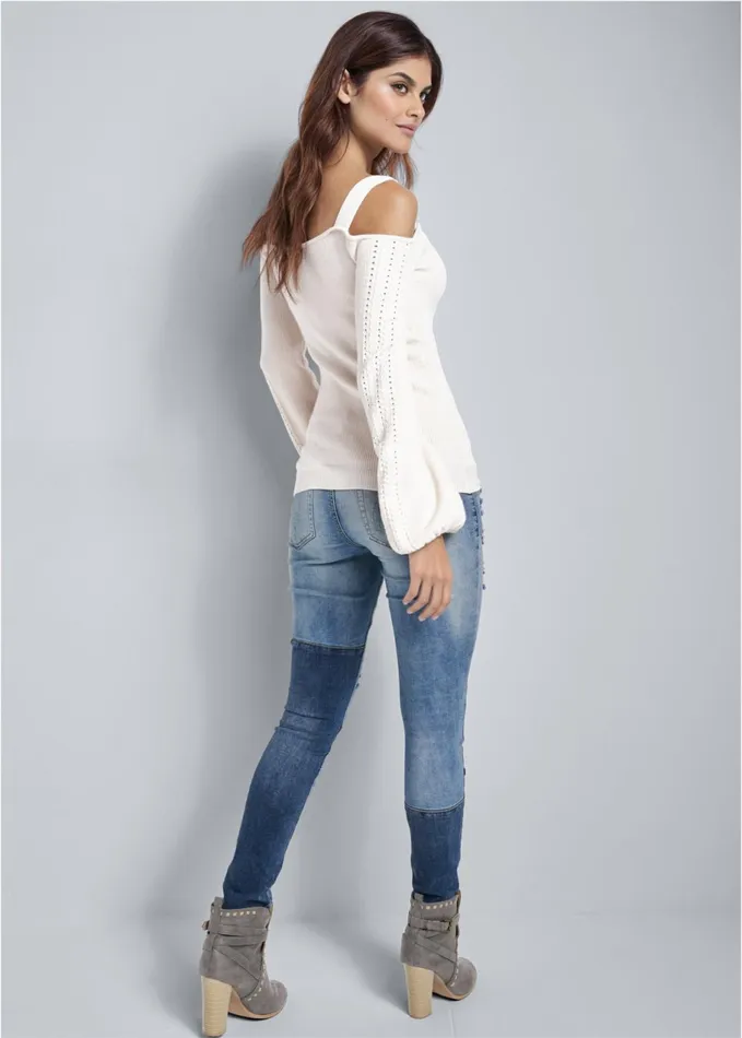 Coldshoulder Sweater Off White Women VENUS Pullover