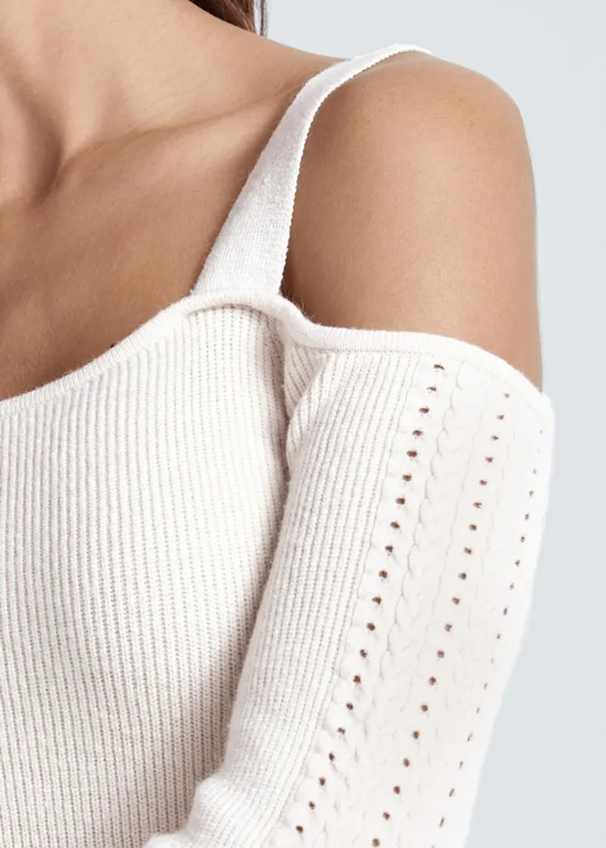 Coldshoulder Sweater Off White Women VENUS Pullover