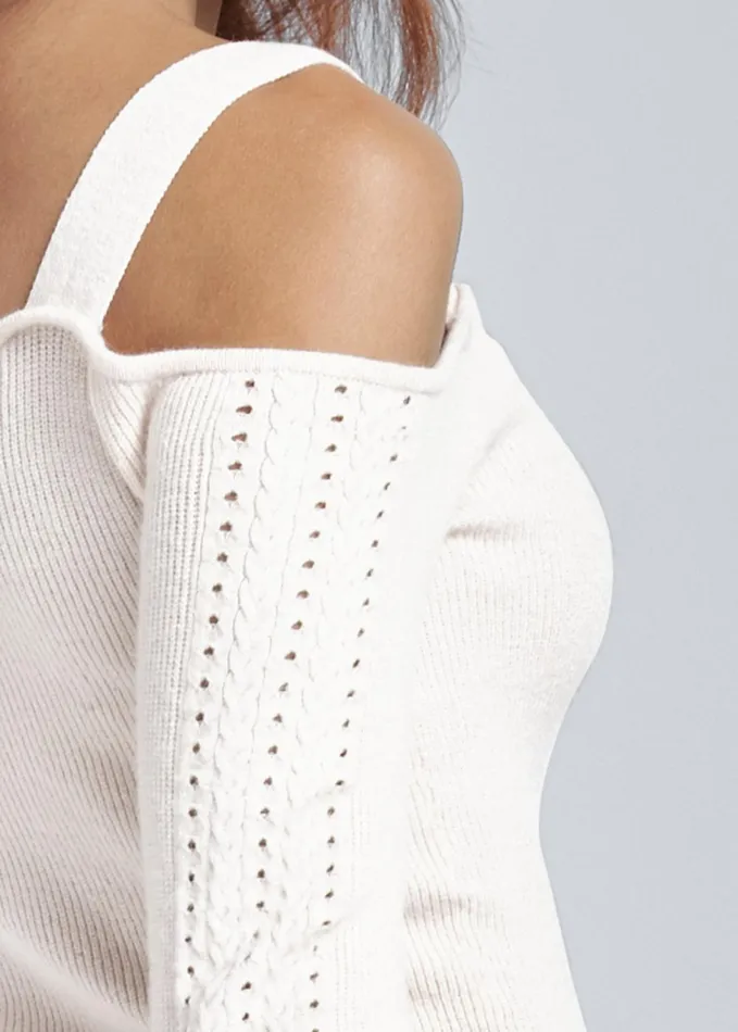 Coldshoulder Sweater Off White Women VENUS Pullover