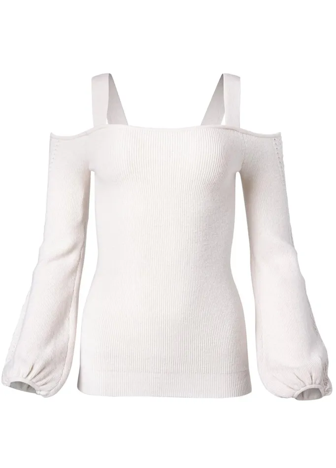 Coldshoulder Sweater Off White Women VENUS Pullover
