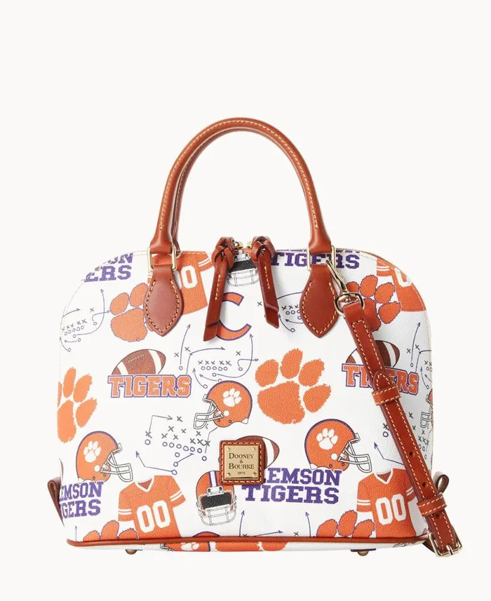 Collegiate Clemson University Zip Zip Satchel Clemson Woman Dooney and Bourke Satchels Collegiate Clemson University Zip Zip Satchel Clemson Woman Dooney and Bourke Satchels
