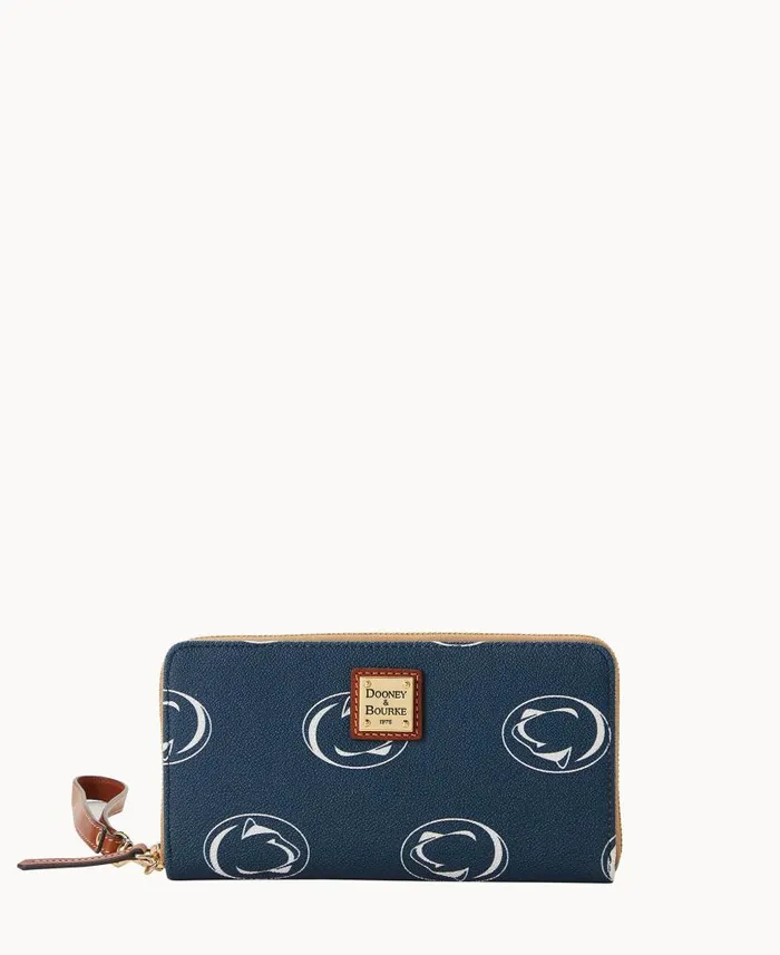 Collegiate Penn State University Large Zip Around Wristlet Penn State ManWoman Dooney and Bourke Wallets