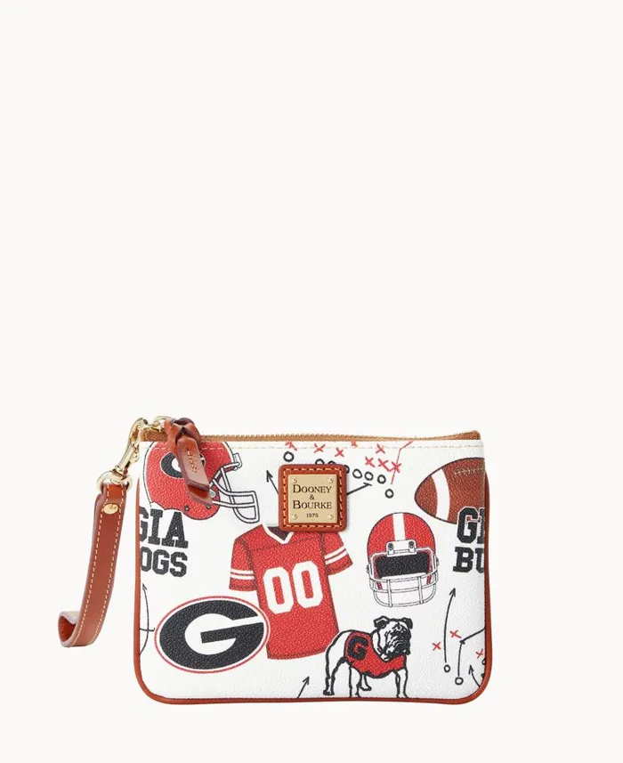 Collegiate University Of Georgia Stadium Wristlet U Of Georgia ManWoman Dooney and Bourke Wallets