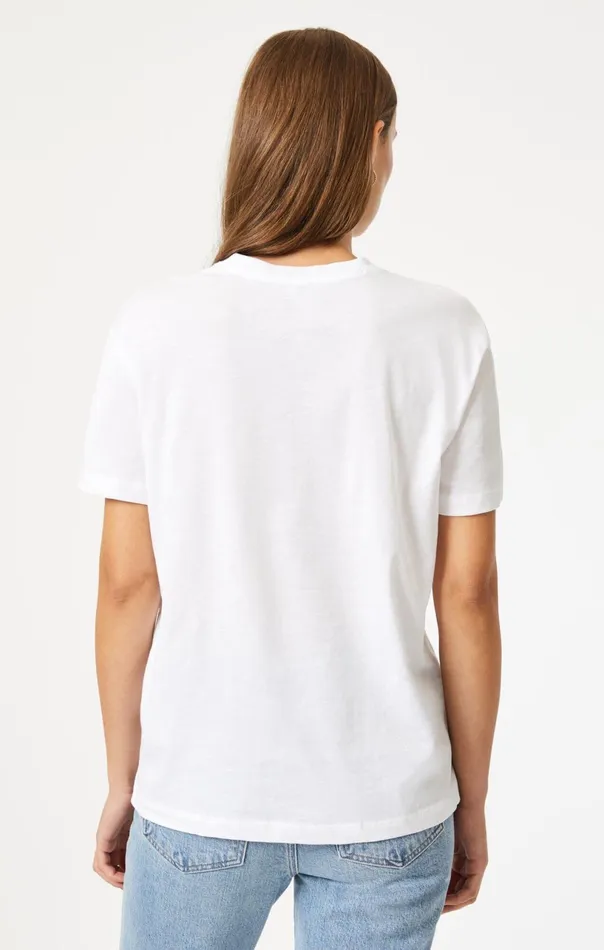 Crew Neck TShirt In White Women Mavi Jeans Tops and TShirts