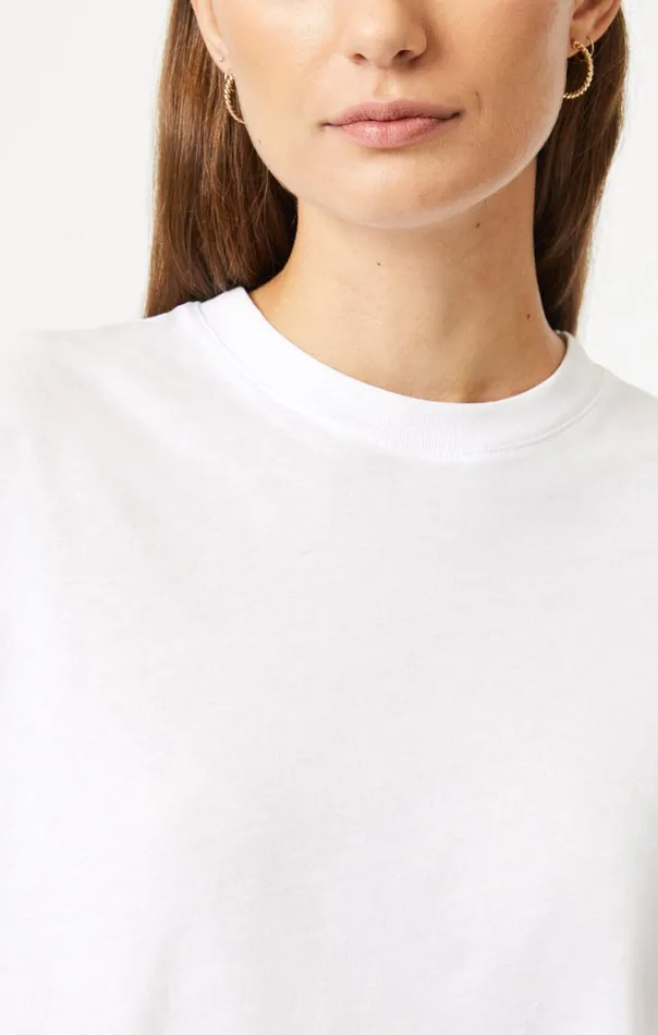 Crew Neck TShirt In White Women Mavi Jeans Tops and TShirts