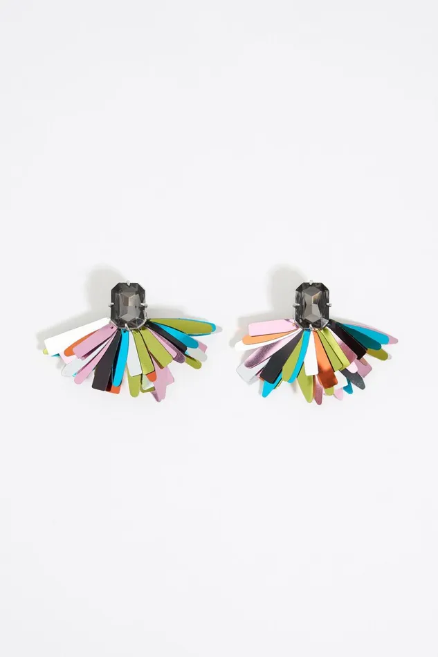 Crystal And Multicolor Sequins Earrings Pink Women Bimba Y Lola Earrings