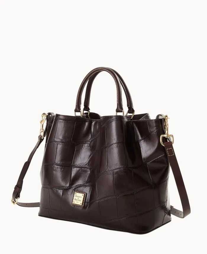 Denison Large Barlow Espresso Woman Dooney and Bourke Satchels Denison Large Barlow Espresso Woman Dooney and Bourke Satchels