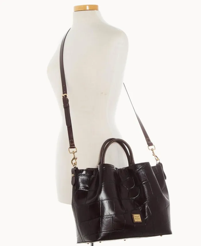 Denison Large Barlow Espresso Woman Dooney and Bourke Satchels Denison Large Barlow Espresso Woman Dooney and Bourke Satchels