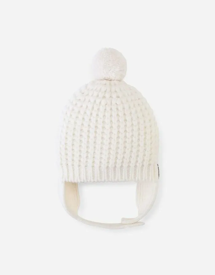 Dolce and Gabbana Accessories And Baby Carriers Children Knit Hat With DG Logo White